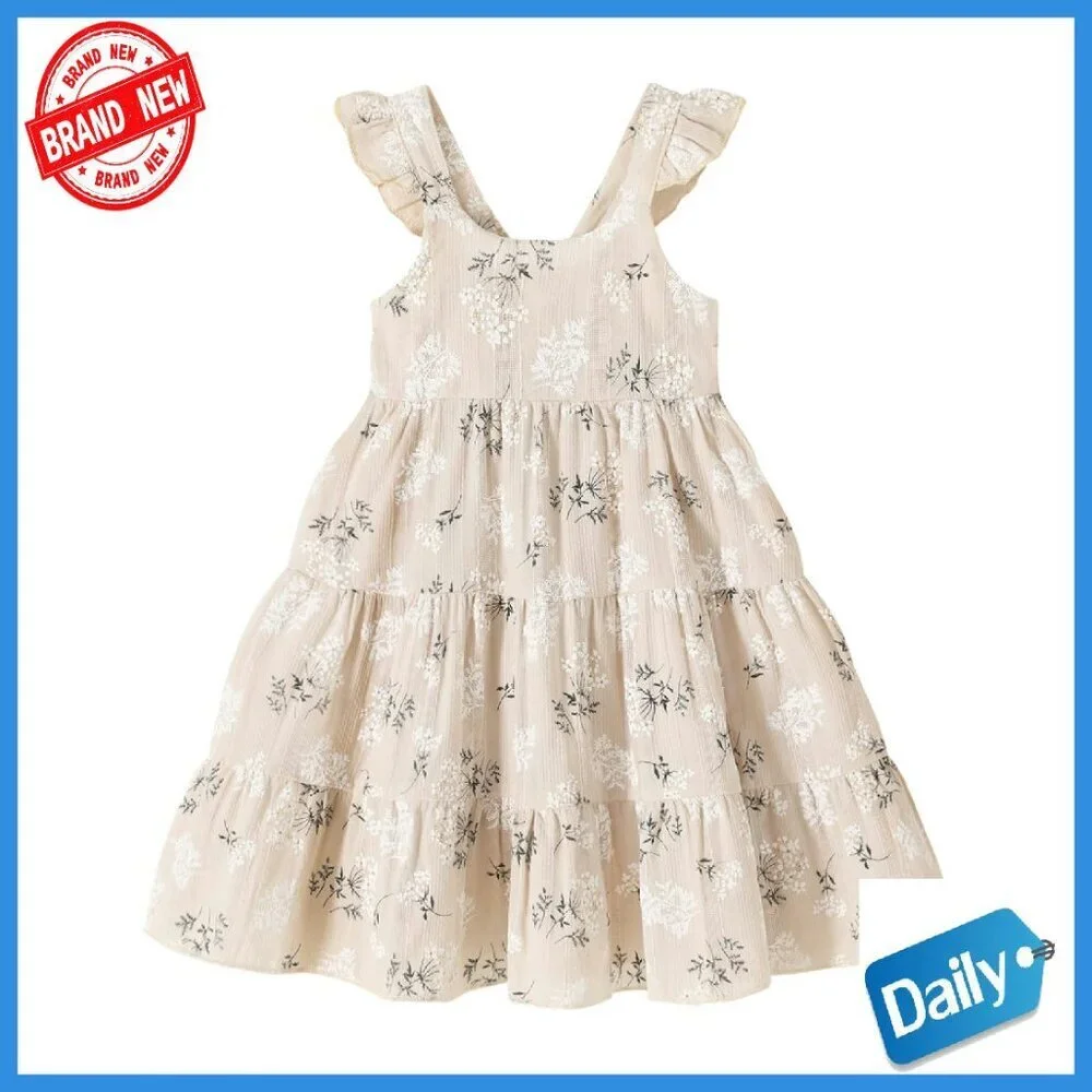 Toddler Girls Cotton Blend Sleeveless Tutu Dress Summer Playwear
